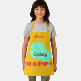 パーソナライズ料理ハッピーキッズサニーイエロー エプロン