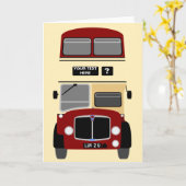 パーソナライズ旧コルチェスターエセックスダブルデッカーバス カード (黄色い花)