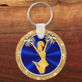 パーソナライズ格安応援バッグラベルあなたの色、文字 キーホルダー (裏面)