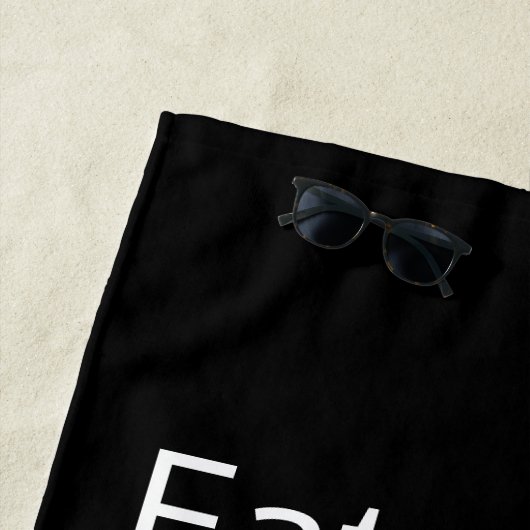 パーソナライズ格闘のビーチタオルを食べて下さい、眠らせて下さい、遊んで下さい ビーチタオル (インサイチュ)