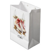 パーソナライズ氷スケートで滑る中抱き枕カスタマイズ ミディアムペーパーバッグ (正面アングル)