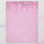 パーソナライズ滴下グリッターピンクのライン付き定常 (裏面)