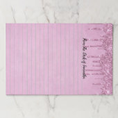 パーソナライズ滴下グリッターピンクのライン ペーパーパッド (正面)