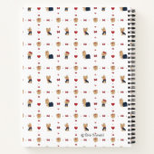 パーソナライズ甘いヨークシャーテリアの弓とハートカスタム ノートブック (裏面)