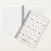 パーソナライズ甘いヨークシャーテリア弓ハートカスタム小 ノートブック (内側)