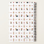 パーソナライズ甘いヨークシャーテリア弓ハートカスタム小 ノートブック (裏面)