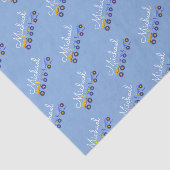 パーソナライズ男の赤ちゃん名トラックソフトブルー 薄葉紙 (詳細)