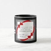 パーソナライズ白黒レッドハッピーファーズデイパパ マグカップ (中央)