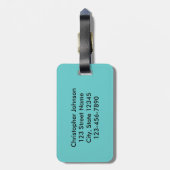 パーソナライズ破裂させるサッカーボール ラゲッジタグ (裏面縦)