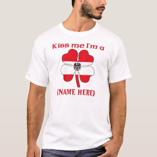 パーソナライズ私によってがオーストリアのTシャツである私に接吻して下さい Tシャツ