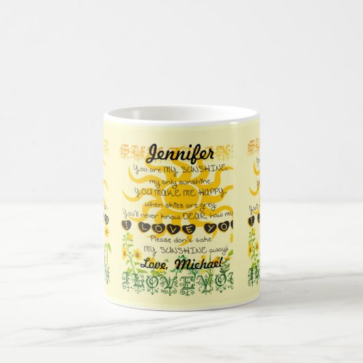 パーソナライズ私の日光です コーヒーマグカップ (中央)