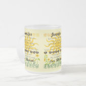 パーソナライズ私の日光です フロストグラスマグカップ (正面左)