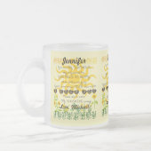 パーソナライズ私の日光です フロストグラスマグカップ (左)