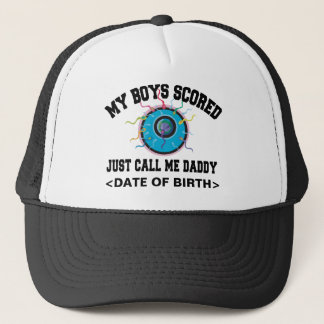 パーソナライズ私の男の子はTシャツを泳ぐことができます キャップ