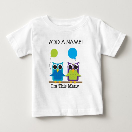 パーソナライズ私はこの多くの第2誕生日のTシャツです ベビーTシャツ (正面)