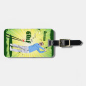 パーソナライズ私はゴルファーの荷物のラベルをゴルフをするために住んでいます ラゲッジタグ (正面横)