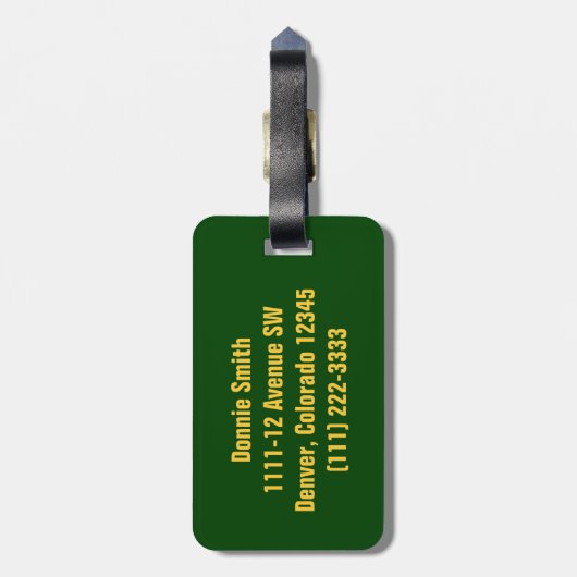 パーソナライズ私はゴルファーの荷物のラベルをゴルフをするために住んでいます ラゲッジタグ (裏面縦)