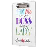 パーソナライズ私はボスの女性ですTypography クリップボード (左)