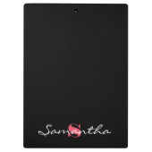 パーソナライズ私はボスの女性ですTypography クリップボード (裏面)