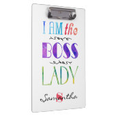 パーソナライズ私はボスの女性ですTypography クリップボード (右)