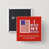 パーソナライズ私は私のビジネス政治Pinを造りました 缶バッジ (正面&裏面)