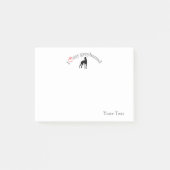 "パーソナライズ私ハート私のグレイハウンド" ポストイット (正面)