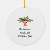 パーソナライズ私達の新しい家のクリスマスのオーナメント セラミックオーナメント (裏面)