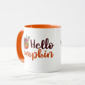 パーソナライズ秋オレンジハローパンプキン マグカップ (正面左)