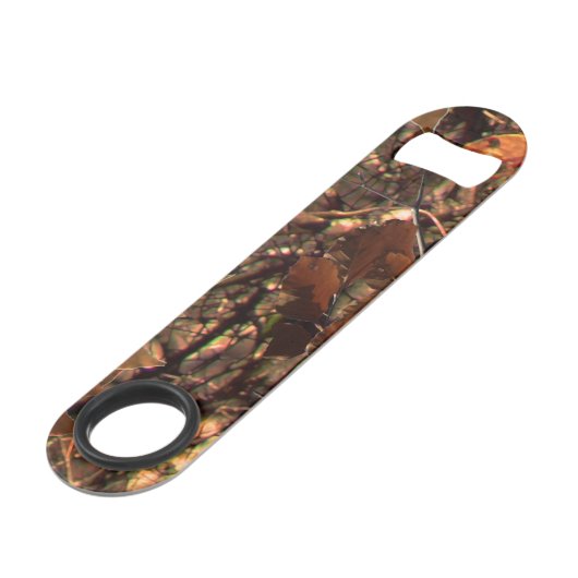 パーソナライズ穏やか保ち、文字のハンターの迷彩柄を編集して下さい スピード栓抜き (裏面アングル)