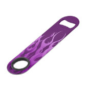 パーソナライズ穏やか保ち、文字の紫色の炎を編集して下さい スピード栓抜き (裏面アングル)