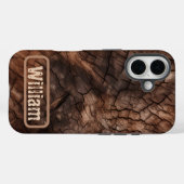 パーソナライズ素朴ツリー樹皮iPhone / iPadケース Case-Mate iPhoneケース (裏面 (横))