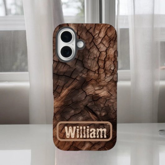 パーソナライズ素朴ツリー樹皮iPhone / iPadケース Case-Mate iPhoneケース