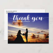 パーソナライズ結婚式の郵便はがきのノートありがとう ポストカード (正面/裏面)