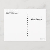 パーソナライズ結婚式の郵便はがきのノートありがとう ポストカード (裏面)