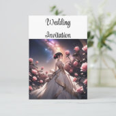 パーソナライズ結婚式招待状カスタムエレガント 招待状 (スタンド正面)