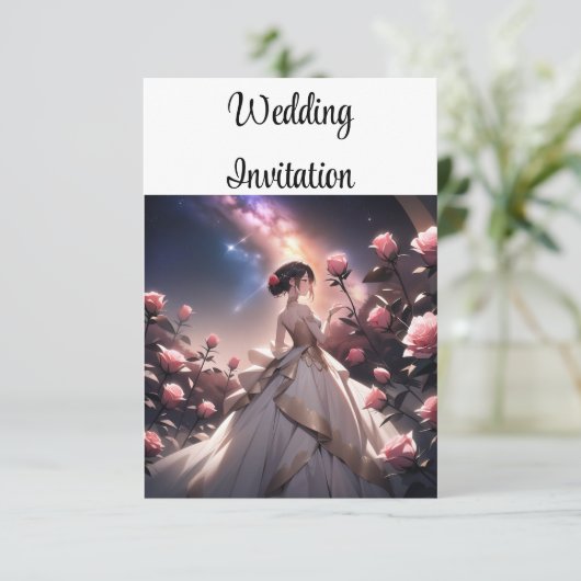 パーソナライズ結婚式招待状カスタムエレガント 招待状 (スタンド正面)