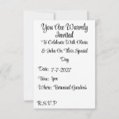 パーソナライズ結婚式招待状カスタムエレガント 招待状 (裏面)