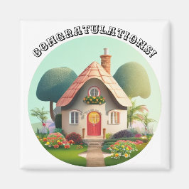 パーソナライズ編集文字名祝い家 マグネット