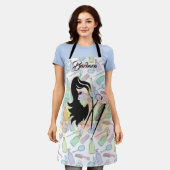 パーソナライズ美しいサロン エプロン (着用した状態)