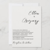 パーソナライズ美しく光沢のある間引き招待状 招待状 (裏面)