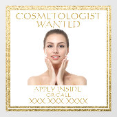 パーソナライズ美容師ビューティシャン指名手配 ウィンドウサイン (シート)