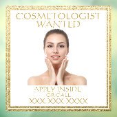 パーソナライズ美容師ビューティシャン指名手配 ウィンドウサイン (シート3)