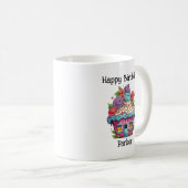 パーソナライズ誕生日ガールカップケーキ コーヒーマグカップ (正面右)