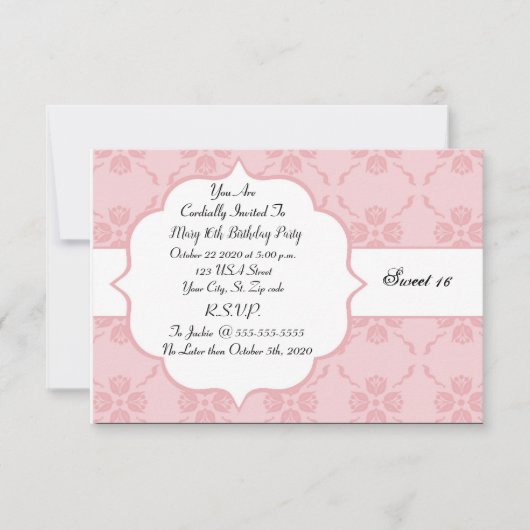 パーソナライズ誕生日招待状 (正面)