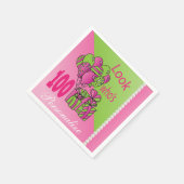 パーソナライズ誕生日- 100人の外観 スタンダードカクテルナプキン (角)