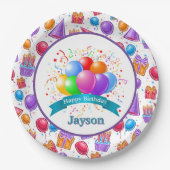 パーソナライズ誕生祝い ペーパープレート (正面)