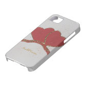 パーソナライズ赤いハート金ゴールド輝くバレンタイン Case-Mate iPhoneケース (下部)