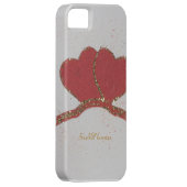 パーソナライズ赤いハート金ゴールド輝くバレンタイン Case-Mate iPhoneケース (裏面/右)