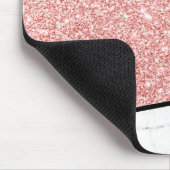 パーソナライズ赤面バラ金ゴールドフェイクグリッター大理石 マウスパッド (コーナー)