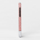 パーソナライズ赤面バラ金ゴールドフェイクグリッター大理石 Case-Mate iPhoneケース (裏面/左)